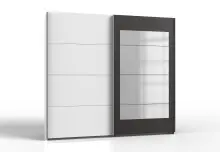Schwebetürenschrank >Minden< in WEISS + RAW...