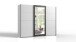 Schwebetürenschrank >Minden< in WEISS + RAW STEEL - 270x208x65cm (BxHxT)