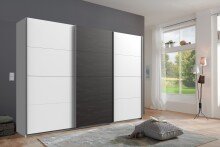 Schwebetürenschrank >Minden< in WEISS + RAW...