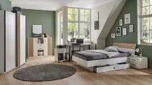 Highboard >Rügen< in WEISS + AKUSTIKLAMELLEN...