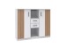 Highboard >Rügen< in WEISS + AKUSTIKLAMELLEN ARTISAN NB - 122x105x40cm (BxHxT)