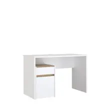 Schreibtisch >MODULTRICK< in Weiss / Artisan Eiche...