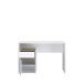 Schreibtisch >MODULTRICK< in Weiss / Artisan Eiche Dekor - 110x72,7x52,7cm (BxHxT)
