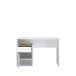 Schreibtisch >MODULTRICK< in Weiss / Artisan Eiche Dekor - 110x72,7x52,7cm (BxHxT)