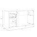 Schreibtisch >MODULTRICK< in Artisan Eiche Dekor / Grau - 140x72,7x52,7cm B/H/T