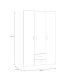 Drehtürenschrank >ECONOBOX< in Weiss  / Puccini Eiche  - 119,4x190,5x54,4 (BxHxT)