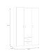 Drehtürenschrank >ECONOBOX< in Weiss  / Puccini Eiche  - 119,4x190,5x54,4 (BxHxT)