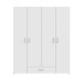 Drehtürenschrank >ECONOBOX< in Weiss  - 159,1x190,5x54,4cm (BxHxT)