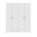 Drehtürenschrank >ECONOBOX< in Weiss  - 159,1x190,5x54,4cm (BxHxT)