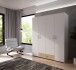 Drehtürenschrank >ECONOBOX< in Weiss  / Puccini Eiche  - 159,1x190,5x54,4 (BxHxT)