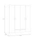 Drehtürenschrank >ECONOBOX< in Weiss  / Puccini Eiche  - 159,1x190,5x54,4 (BxHxT)