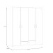 Drehtürenschrank >ECONOBOX< in Weiss  / Puccini Eiche  - 159,1x190,5x54,4 (BxHxT)