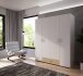 Drehtürenschrank >ECONOBOX< in Weiss  / Puccini Eiche  - 159,1x190,5x54,4 (BxHxT)