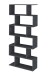 Aktenregal >Calli< in schiefer - 80x192x24,6 (BxHxT)