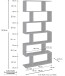 Aktenregal >Calli< in schiefer - 80x192x24,6 (BxHxT)