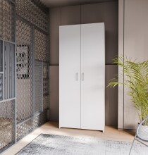 Drehtürenschrank >ECONOBOX< in Weiss -...