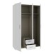 Drehtürenschrank >ECONOBOX< in Weiss  - 119,4x190,5x54,4cm (BxHxT)