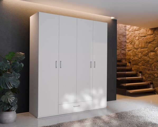 Drehtürenschrank >ECONOBOX 2< in weiß - 177,5x210,5x54,2cm (BxHxT)