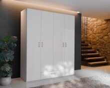 Drehtürenschrank >ECONOBOX 2< in weiß -...