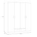 Drehtürenschrank >ECONOBOX 2< in weiß - 177,5x210,5x54,2cm (BxHxT)