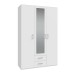 Drehtürenschrank >ECONOBOX 2< in weiß / Spiegel - 133,2x210,5x54,2cm (BxHxT)
