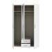 Drehtürenschrank >ECONOBOX 2< in weiß / Spiegel - 133,2x210,5x54,2cm (BxHxT)