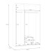 Drehtürenschrank >ECONOBOX 2< in weiß / Spiegel - 133,2x210,5x54,2cm (BxHxT)