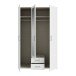 Drehtürenschrank >ECONOBOX 2< in weiß / Spiegel - 133,2x210,5x54,2cm (BxHxT)
