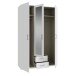 Drehtürenschrank >ECONOBOX 2< in weiß / Spiegel - 133,2x210,5x54,2cm (BxHxT)