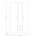 Drehtürenschrank >ECONOBOX 2< in weiß / Spiegel - 133,2x210,5x54,2cm (BxHxT)