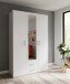 Drehtürenschrank >ECONOBOX 2< in weiß / Spiegel - 133,2x210,5x54,2cm (BxHxT)