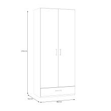 Drehtürenschrank >ECONOBOX 2< in Weiss - 88,9x210,5x54,2cm (BxHxT)