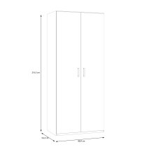 Drehtürenschrank >ECONOBOX 2< in Weiss - 88,9x210,5x54,2cm (BxHxT)