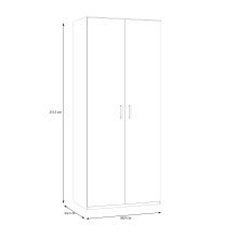 Drehtürenschrank >ECONOBOX 2< in Weiss - 88,9x210,5x54,2cm (BxHxT)