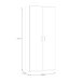 Drehtürenschrank >ECONOBOX 2< in Weiss - 88,9x210,5x54,2cm (BxHxT)