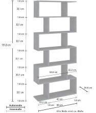 Aktenregal >Calli< in ahorn - 80x192x24,6 (BxHxT)