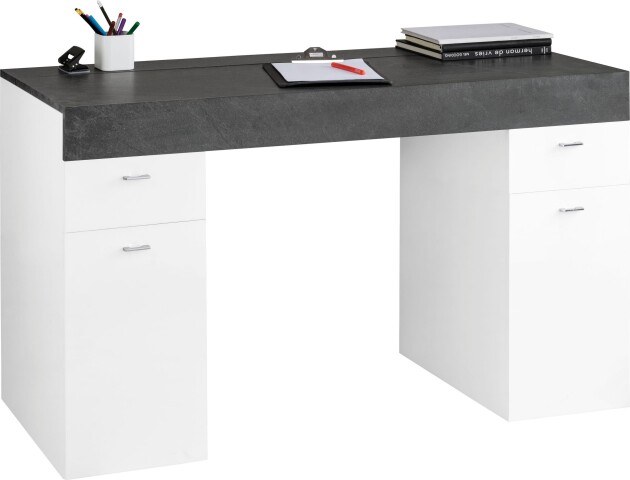 Schreibtisch >Sliding< ausziehbarer Tischplatte - 130x75x60 (B/H/T)