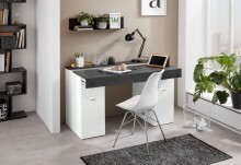 Schreibtisch >Sliding< ausziehbarer Tischplatte - 130x75x60 (B/H/T)