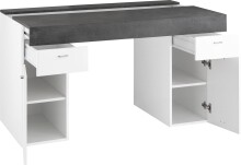 Schreibtisch >Sliding< ausziehbarer Tischplatte - 130x75x60 (B/H/T)