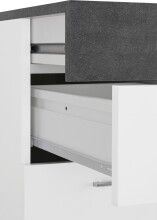 Schreibtisch >Sliding< ausziehbarer Tischplatte - 130x75x60 (B/H/T)