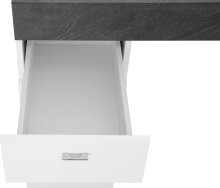 Schreibtisch >Sliding< ausziehbarer Tischplatte - 130x75x60 (B/H/T)