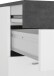 Schreibtisch >Sliding< ausziehbarer Tischplatte - 130x75x60 (B/H/T)