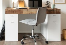 Schreibtisch >Sliding< ausziehbarer Tischplatte - 130x75x60 (B/H/T)