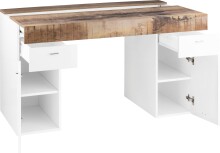 Schreibtisch >Sliding< ausziehbarer Tischplatte - 130x75x60 (B/H/T)