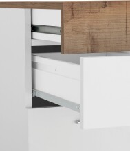 Schreibtisch >Sliding< ausziehbarer Tischplatte - 130x75x60 (B/H/T)