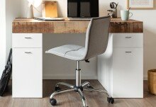 Schreibtisch >Sliding< ausziehbarer Tischplatte - 130x75x60 (B/H/T)