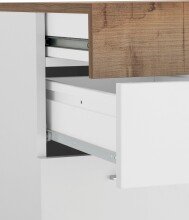 Schreibtisch >Sliding< ausziehbarer Tischplatte - 130x75x60 (B/H/T)