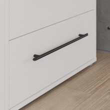 Drehtürenschrank >MOKKARIS< in weiss - 144,4x200,1x58,8cm (BxHxT)