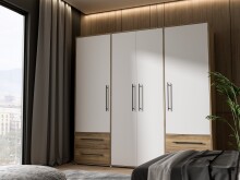 Drehtürenschrank >MOKKARIS< in Mauvella Eiche...
