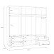 Drehtürenschrank >MOKKARIS< in Mauvella Eiche / Weiss - 205,9x200,1x58,8cm (BxHxT)